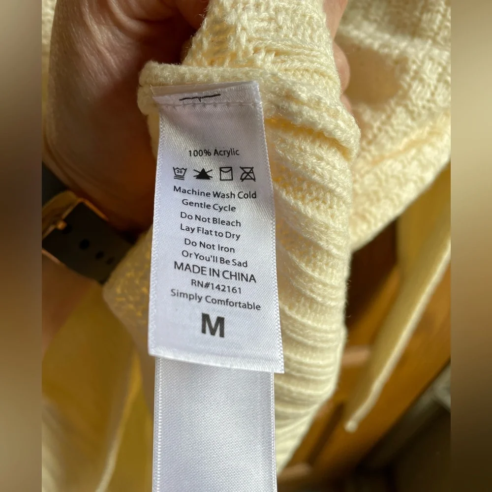 Lularoe Ivory Harper Sweater - Picture 3 of 3